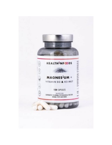 Magnesium con vitamina D y K2 MK7 de Healthinfoods
