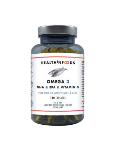Aceite de pescado Omega 3 con vitaminas D y E de Healtinfoods
